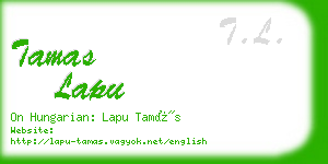 tamas lapu business card